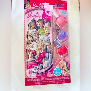 Barbie , barbie lot Tin and nail polishes lot